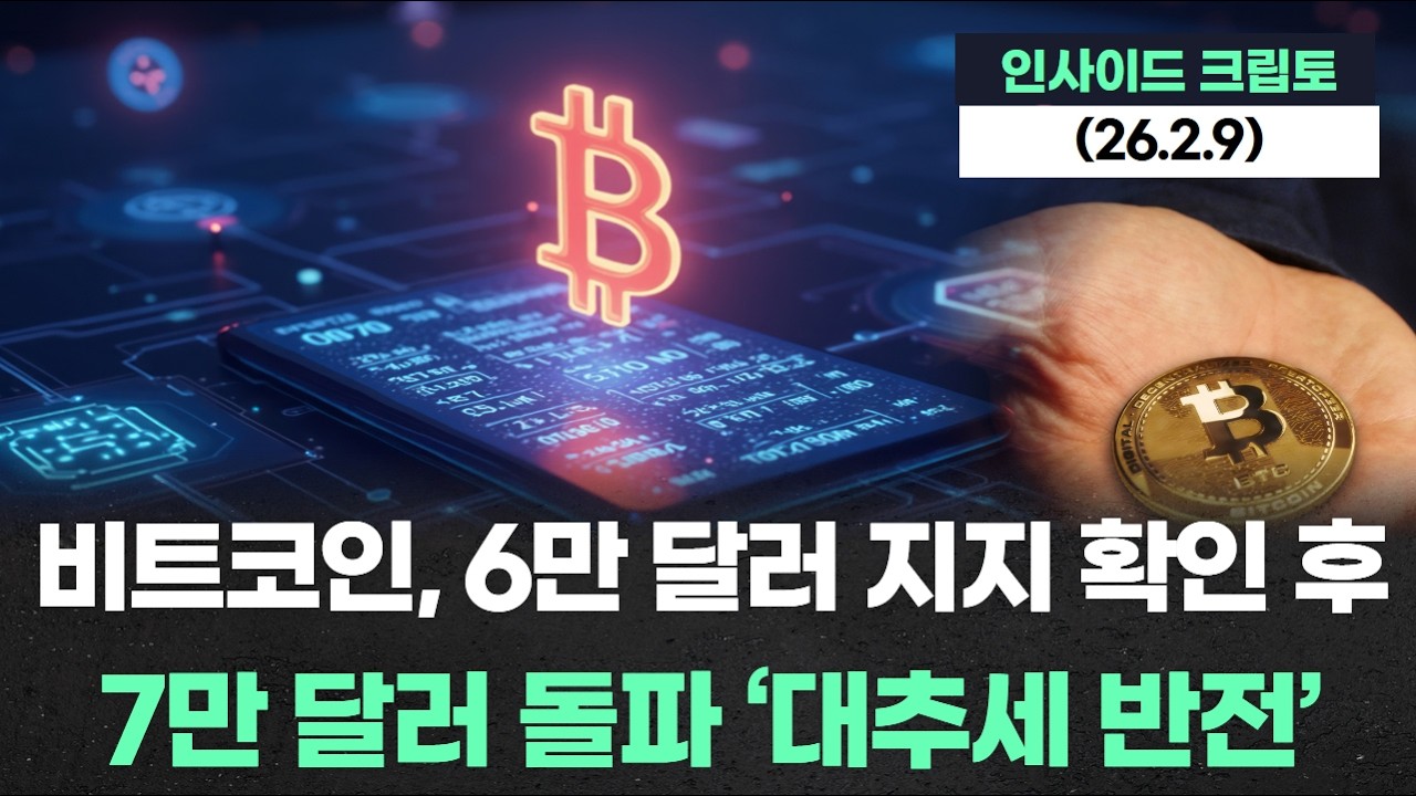 비트코인, 6만 달러 지지 확인 후 7만 달러 돌파 ‘대추세 반전’