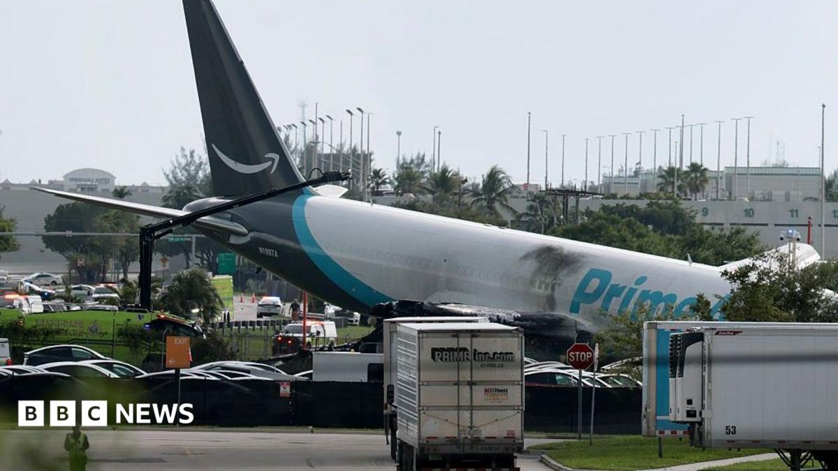 Amazon Cargo Plane Crashes Near Miami International Airport