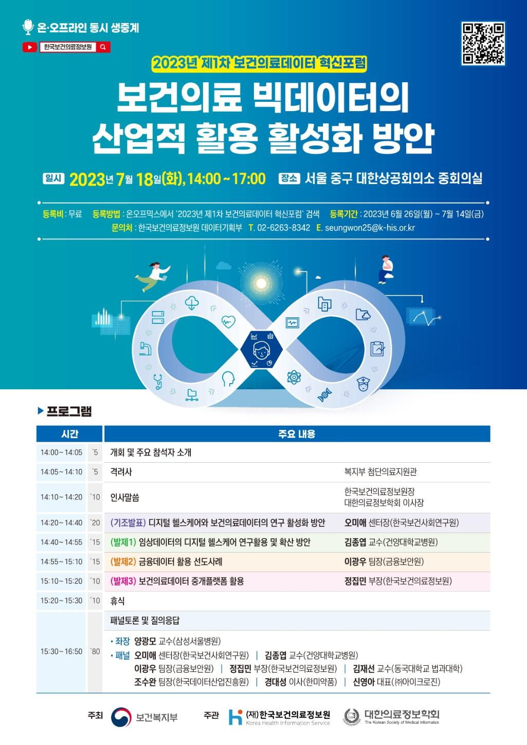 [한국보건의료정보원] 2023년 제1차 보건의료데이터 혁신포럼 안내 기관별 교육·행사>알림마당-의료기기산업정보 종합정보시스템... 
