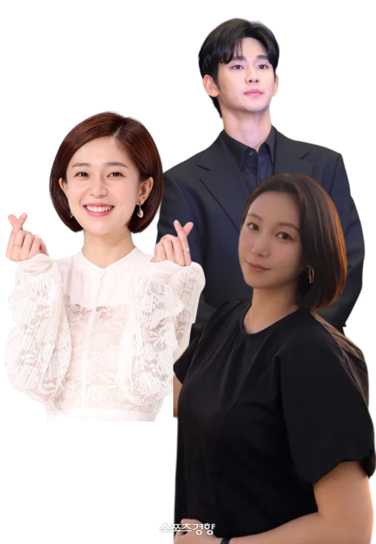 (오른쪽위부터 시계방향으로)김수현·백진희·김옥빈. 사진=연합뉴스, 연합뉴스, 김옥빈 SNS.