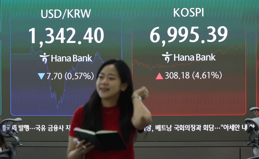 원화값 두 달새 200원 치솟자 … 국민연금 환헤지 중단