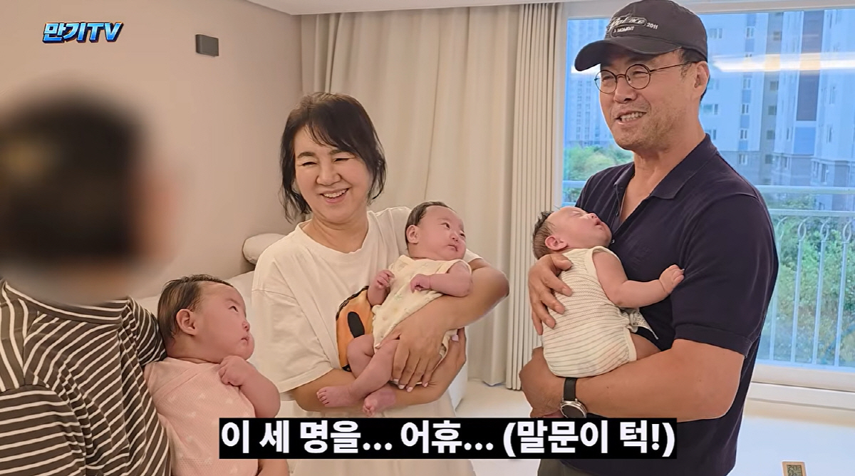 이만기, 세쌍둥이 손주 동시 울음 터지자 진땀...황혼 육아에 폭발한 할머니
